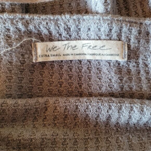 Free People We The Free North Shore Tunic Waffle Knit Tunic Grey Womens Size XS - Picture 5 of 9